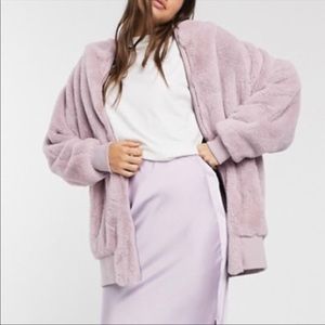 NEW FREE PEOPLE Turn Up Faux Fur Hoodie Jacket M
